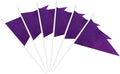 Pennant Flags Small Mini Hand Held Solid Color Pennant, 12 Pack – Purple