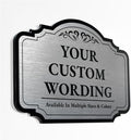 Personalized Outdoor Metal Sign - Customized Driveway Sign, Waterproof, Design 2Metalic Silver 18x18 In