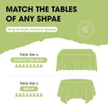 10 Pack Plastic Table Cloth Disposable