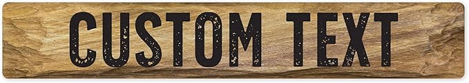Custom Sign, Custom Street Sign, 11 Font Colors, 13 Font Styles, 4 Hole Options, 22 Sizes, 6x36 Inches, Rust Free DiBound, Fade Resistant, Made in USA by My Sign Center (Stone)