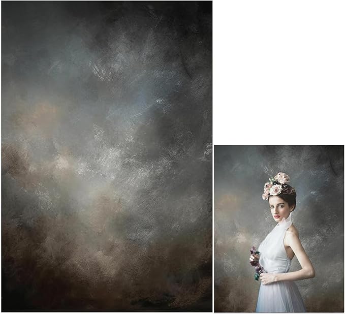 6.5x10ft Fabric Abstract Backdrop for Photography Vintage Portrait Old Master Background for Studio Prop