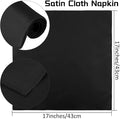 Satin Napkins Soft Dinner Napkins Square Table Napkins, 12 Pieces