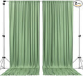 AK TRADING CO. 10 feet Wide x 12 feet Long IFR Polyester Backdrop Drapes Curtains Panels with Rod Pockets - Wedding Ceremony Party Home Window Decorations - SAGE Green