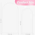 Wedding Arch Backdrop Stand Set, 2-Piece White Metal Party Decor