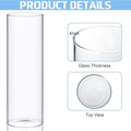 Glass Cylinder Vases 2.5''/2.95''/3.9'' Diameter Flowers, 24 Pcs – Clear