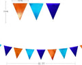 Blue Party Decorations Metallic Fabric Triangle Pennant Flag – Orange