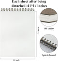 11 X 14”, 100 Sheets Top Spiral
