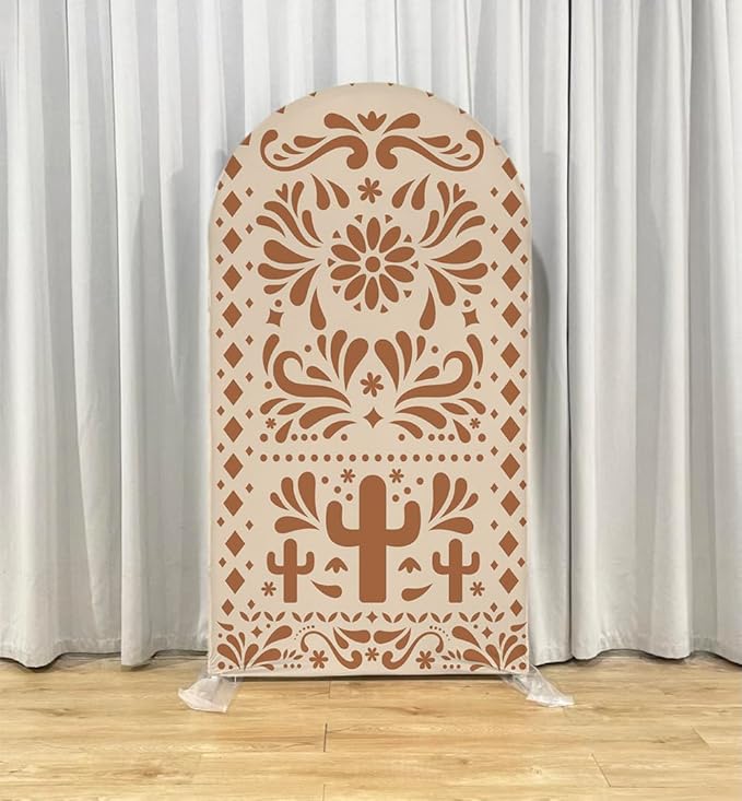 Mexico Theme Arch Stand Covers Fiesta Wedding Party Elastic Fabric Background Birthday Baptismx Baby Shower Decor Props (90x180cm(W35''H72''),G-3741)