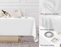 Rectangle Tablecloth 60 X 102-inch Rectangular Polyester, 10 Pack – White