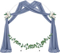 Wedding Arch Draping Fabric 1 Panel Sheer, 29" X 19Ft – Dusty Blue