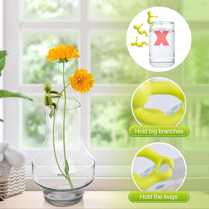 3-pcs Plant Propagation Buddy, Plant Cutting Holder for Stems, Sprouts and Shoots, Plant Propagation Friends for an Indoor Garden or a Plant Propagation Station (3, Green)