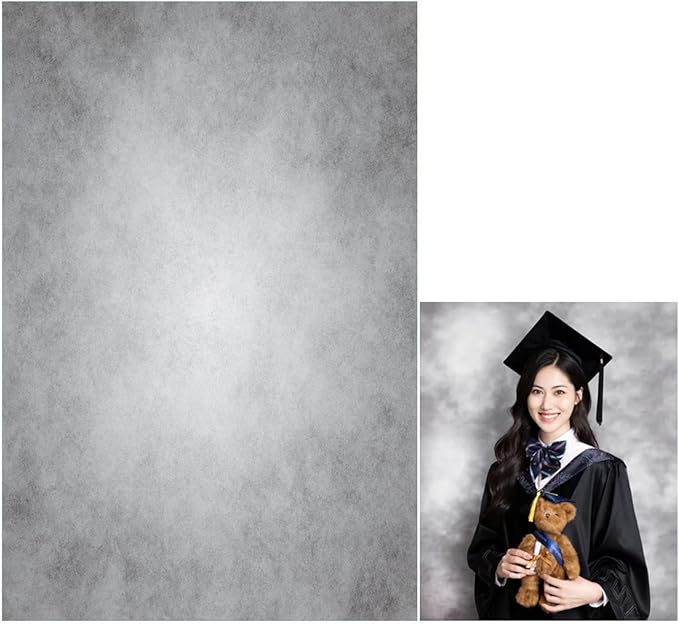 10x10ft Gray Abstract Photography Backdrops Grey Portrait Photo Studio Prop Background for Photographyer Ash Texture Backdrop for Party