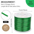 12 Gauge Aluminum Wire Anodized Jewelry Craft Making, 100FT – Green