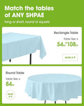 10 Pack Plastic Table Cloth Disposable
