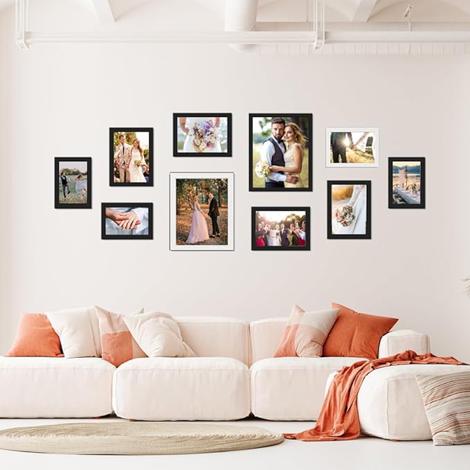 KTKDE A4 Picture Frame White Wooden Photo Frame for Certificate Poster and Photo, 8.3x11.7 Frame with Shatter Resistant Plexiglass Home Decor best gift