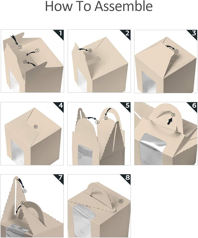Cupcake Carriers, Brown Kraft Paper, 60 Pack with Inserts