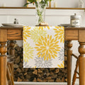Dahlia Floral Pinnata Summer Table Runner – Yellow