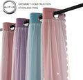Ombre Rainbow Blackout Curtains for Kid Girls Bedroom Living Room