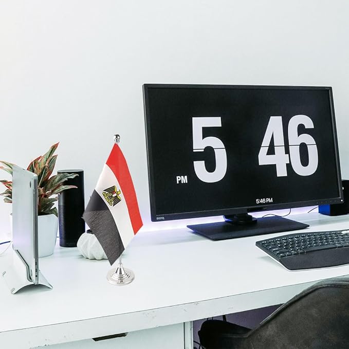 Egypt Flag Egyptian Flags, Small Mini Egyptian Desk Flag, Used for Table Office Classroom Home Patriotic Events Decorations
