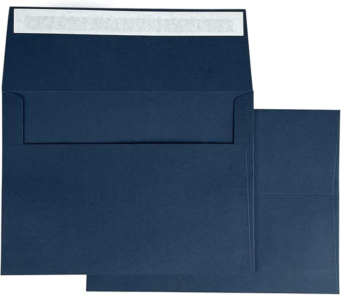 Greeting Card Envelopes, 100 Count Blue Self-Seal 4.375 x 5.75 Inch