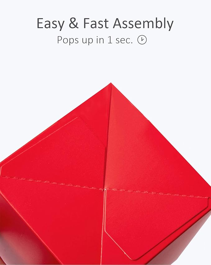 Cupcake Carriers 50 Red Auto-Pop Boxes with Inserts 3.6 x 3.6 x 4.7 Inch