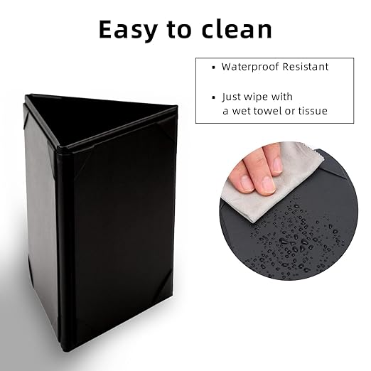 Menu Covers - Set of 10 Double-Sided Table Tent Cards for Restaurant, Dinner Party, and Bar Menus - Includes Bill Holder and Reserved Seating Signs - Easy to Clean and Foldable (10, 4"x6"Trifold)