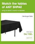 10 Pack Plastic Table Cloth Disposable