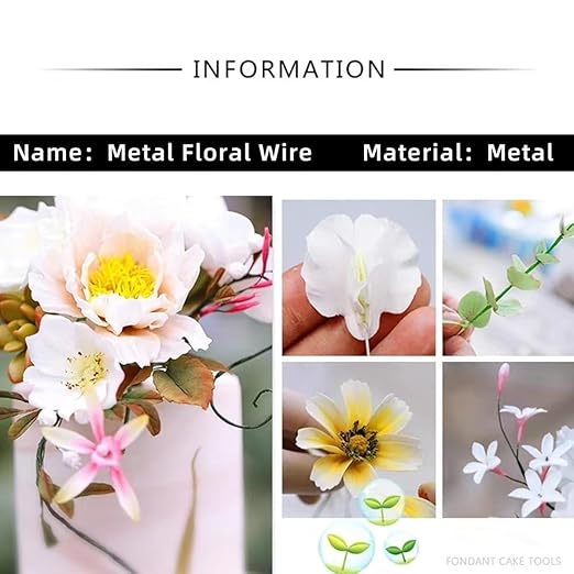 76Yards 22Gauge White Metal Floral Wire Flexible Paddle Florist Garden Wire for Flower Arrangement,Crafts,Christmas Wreaths Tree,Garland.