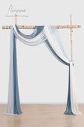 Wedding Arch Draping Fabric 3 Panels Chiffon Fabric Drapes Arbor, 20Ft