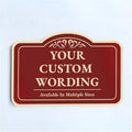 Personalized Custom Decorative Outdoor Metal Sign - Aluminum, Waterproof, USA Made, Red Brick Design 42x28 In