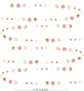 Champagne Dusty Pink Decorations Circle Dots Garland Gold Pink – Gold