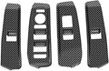 4pcs Carbon Fiber Style Front Rear Doors Window Glass Lift Switch Panel Cover Decorative Sticker Protection Car Interior Accessories for 2023-2025 KIA EV9 KT15