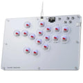 ARCCI Arcade Stick Leverkless Controller 16 Keys, All-Buttom Custom RGB Fight Stick Pad with Hot-swap Low-Profile Red Switch, SOCD & Turbo Functions, Arcade Fighting Stick for PC/Ps3/Ps4/Steam/Switch