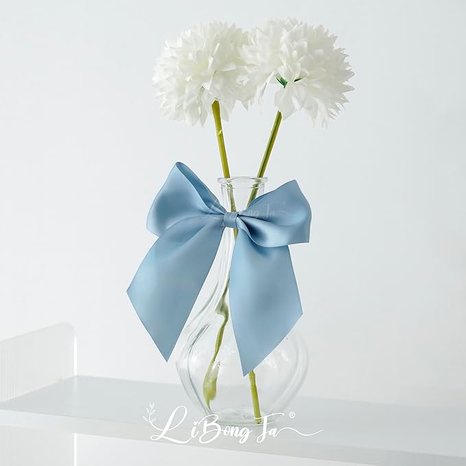 Gift Wrap Bows, 24 Pack 5 Inch Satin Polyester Bows with Twist Ties
