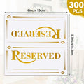 Paper Table Reserved Sign with Name Line Reserved Seating, 300 Pcs