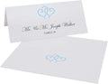 Linked Hearts Place Cards, Light Blue (Choose Color)
