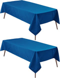 Hiasan 2 Pieces Royal Blue Tablecloth Rectangle - Waterproof and Washable Fabric Table Cloth for Card Tables, 30 x 60 Inch