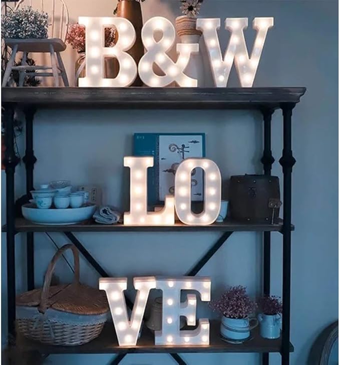 MUMUXI Marquee Light Up Letters | Large Light Up Numbers | Battery Powered and Bright with Every Letter of The Alphabet | for Wedding, Birthday, Party, Celebration, Christmas or Home Decoration (V)
