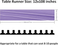 Table Runner 12 X 108 Inches Satin Silk Table Runner, 12Pack
