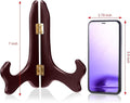 4 Packs Wooden Display Stand Decorative Plate Stands for Display
