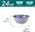 SELENE Cereal Bowls Set of 6, 24 Oz