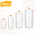 Glass Cylinder Vases 4, 16 Pack, 8, 10 Inch Tall Clear Flower Vase, 6