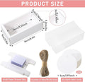 50 Sets Kraft Soap Boxes Rectangle Packaging Box with Window Homemade