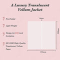 Pre-Folded Vellum Jackets for 6x6 Invitations, 30 Pack