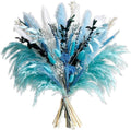 Dried Flowers Bouquet with Pampas Grass – Blue, Boho Home Decor and DIY