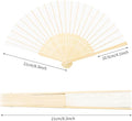 Folding Fans Silk Bamboo Folding Fans Handheld Fans, 36 Pieces – White