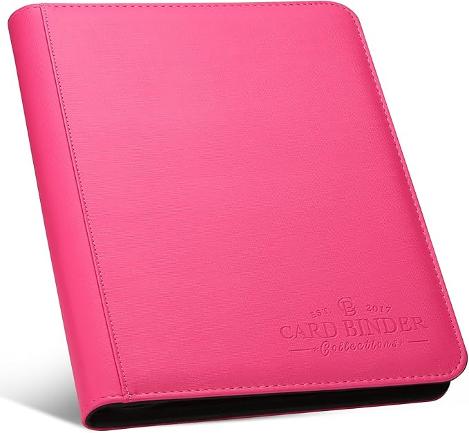 9 Pocket Card Binder, Premium Zip Trading Card Binder, 540 Double Sided Pocket PU Collection Binder, Collector Album, Card Folder for MTG, TCG, Sports Cards
