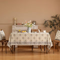Patdrea Designer Extra Long Tablecloth for Rectangle – Beige