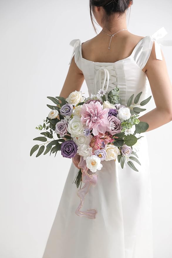 Serra Flora Artificial Flowers Combo Box Set Faux Flowers Bulk Flower Leaf with Stems Arrangements for DIY Wedding Bouquets Party Table Centerpieces Home Decorations Indoor Outdoor