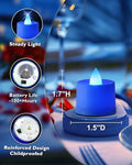 LED Tea Lights, 24 Pack – Blue